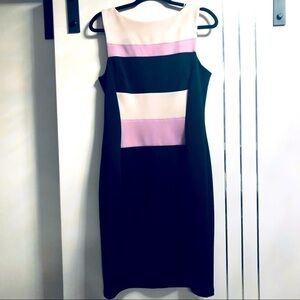 Maggy  London Size 10 Sleeveless Colour Block Sheath Bodycon Dress